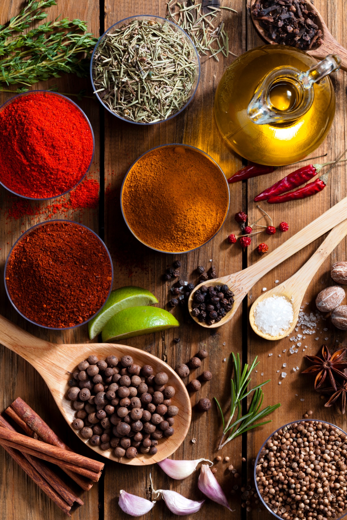 Premium spice flatlay